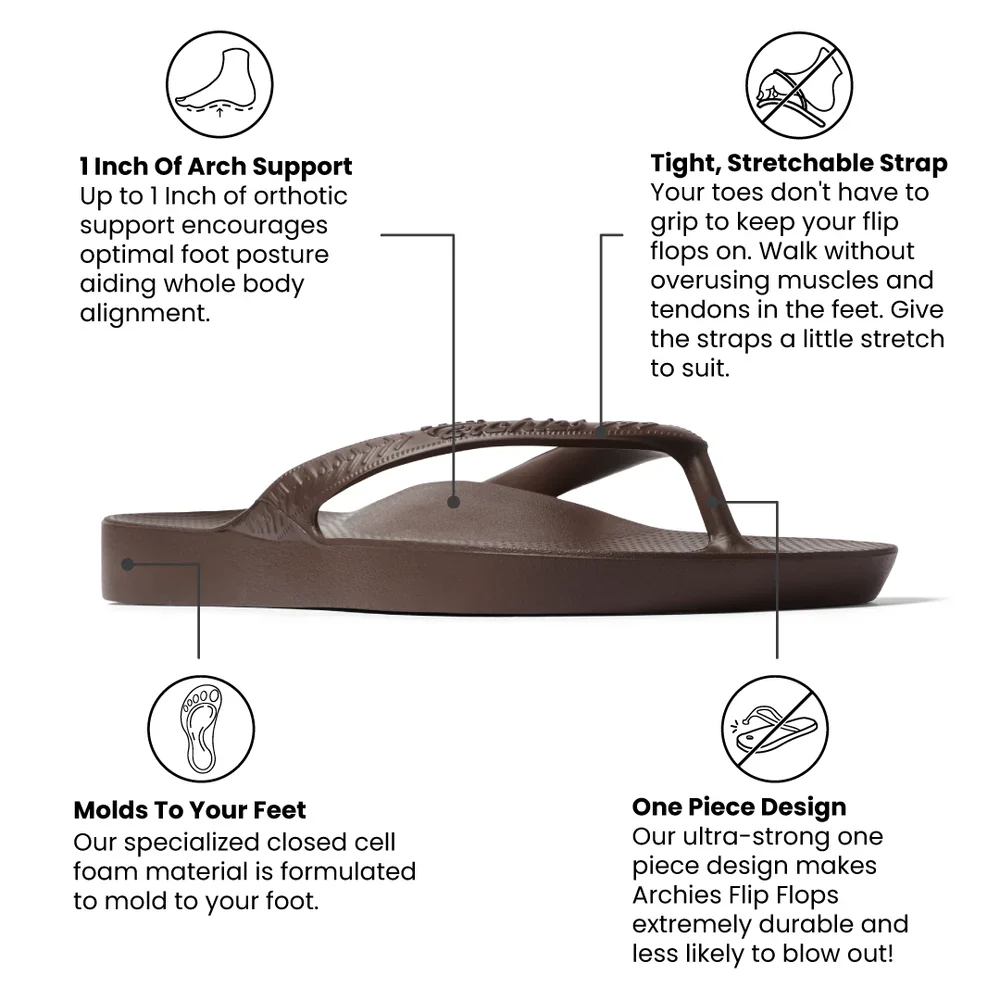 ARCHIES W FLIP FLOPS -BROWN - Image 4