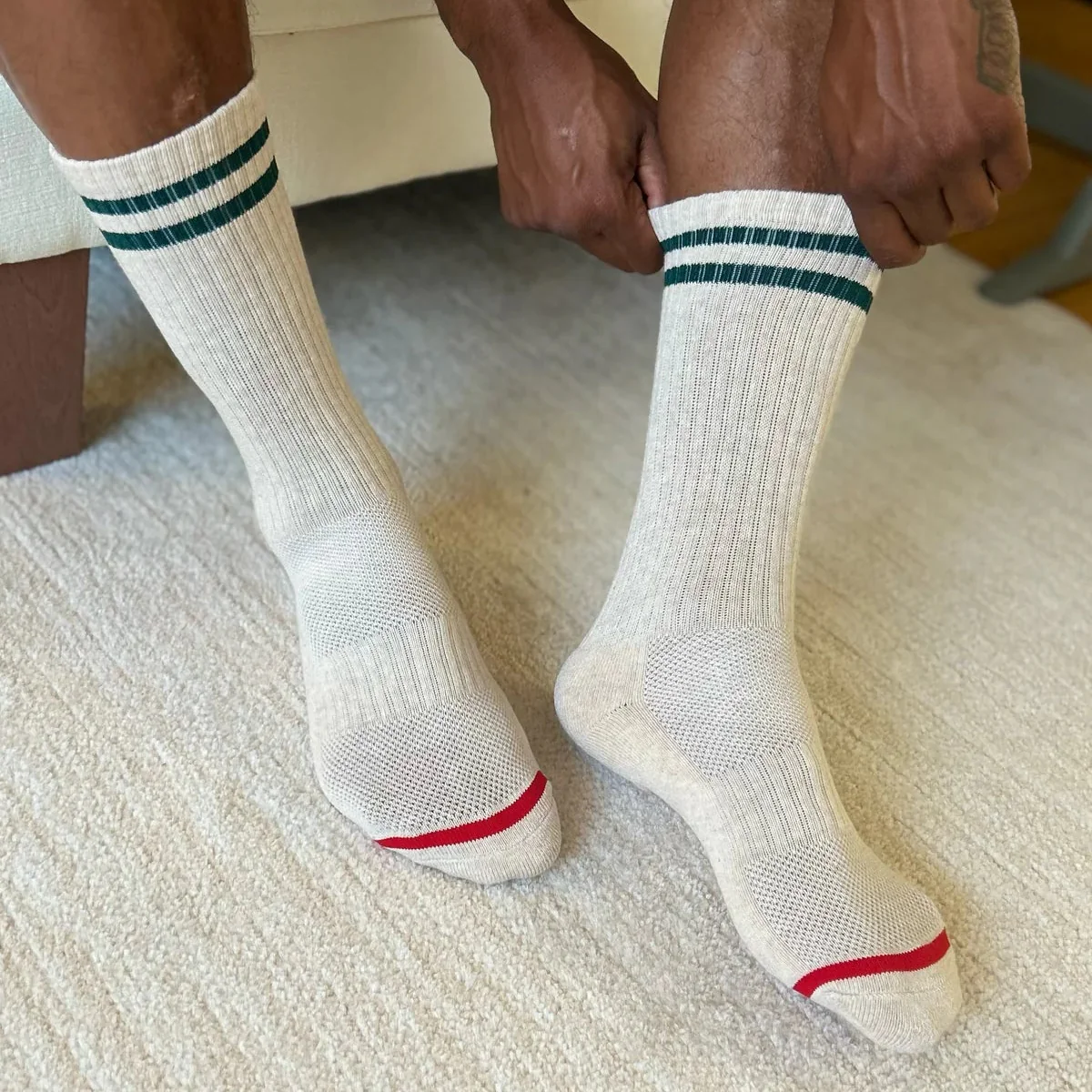 LEBON SHOPPE EXTENDED BOYFRIEND SOCK OATMEAL