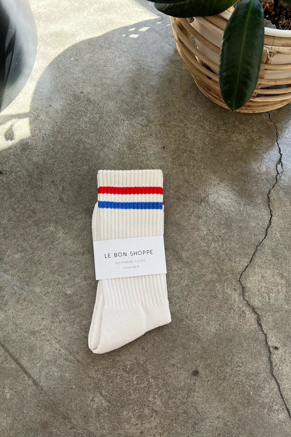 LE BON SHOPPE EXTENDED BOYFRIEND SOCKS MILK X - Image 2