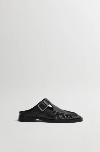 MIISTA Gianna Black Buckled Mules - Image 6