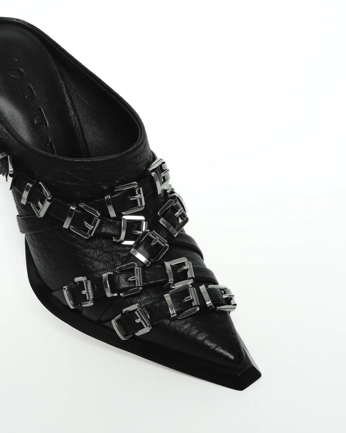 SADI.LOVE JIAH BLACK TUMBLED MULE - Image 2