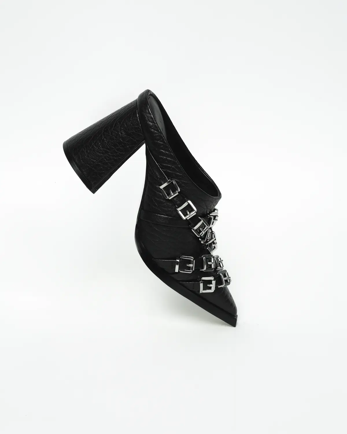 SADI.LOVE JIAH BLACK TUMBLED MULE - Image 3