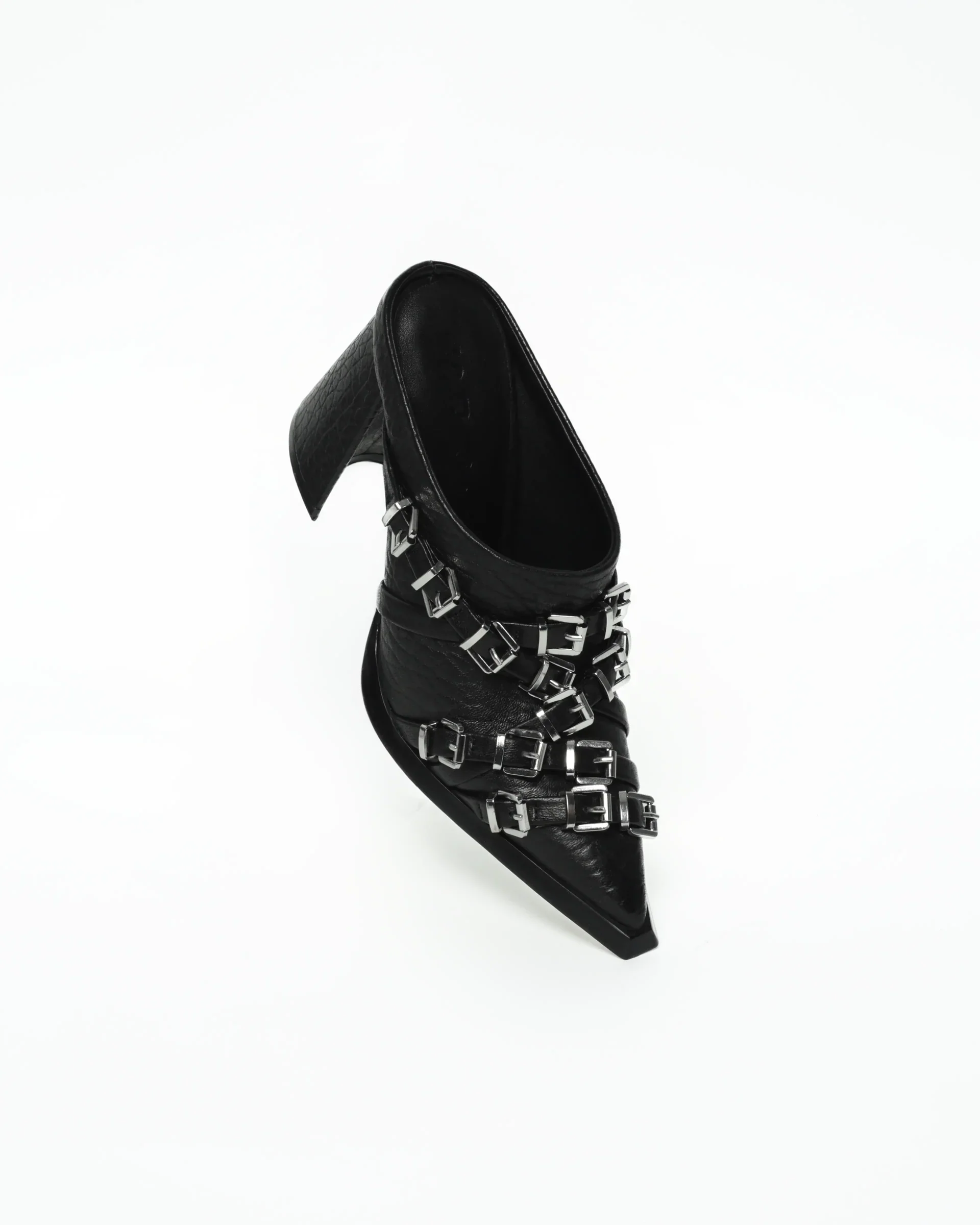 SADI.LOVE JIAH BLACK TUMBLED MULE - Image 7