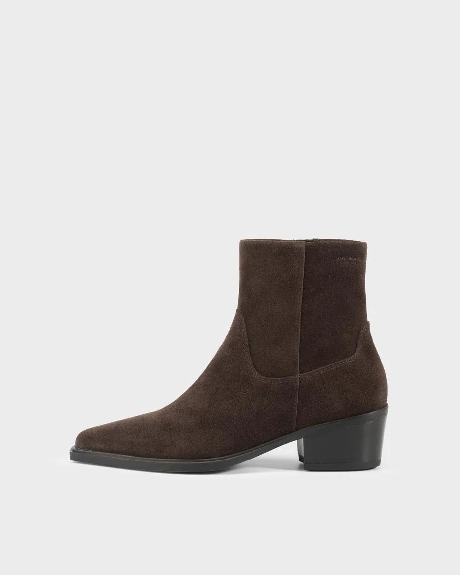 VAGABOND KELSEY ZIP ANKLE BOOTS IN CHOCOLATE - Image 5