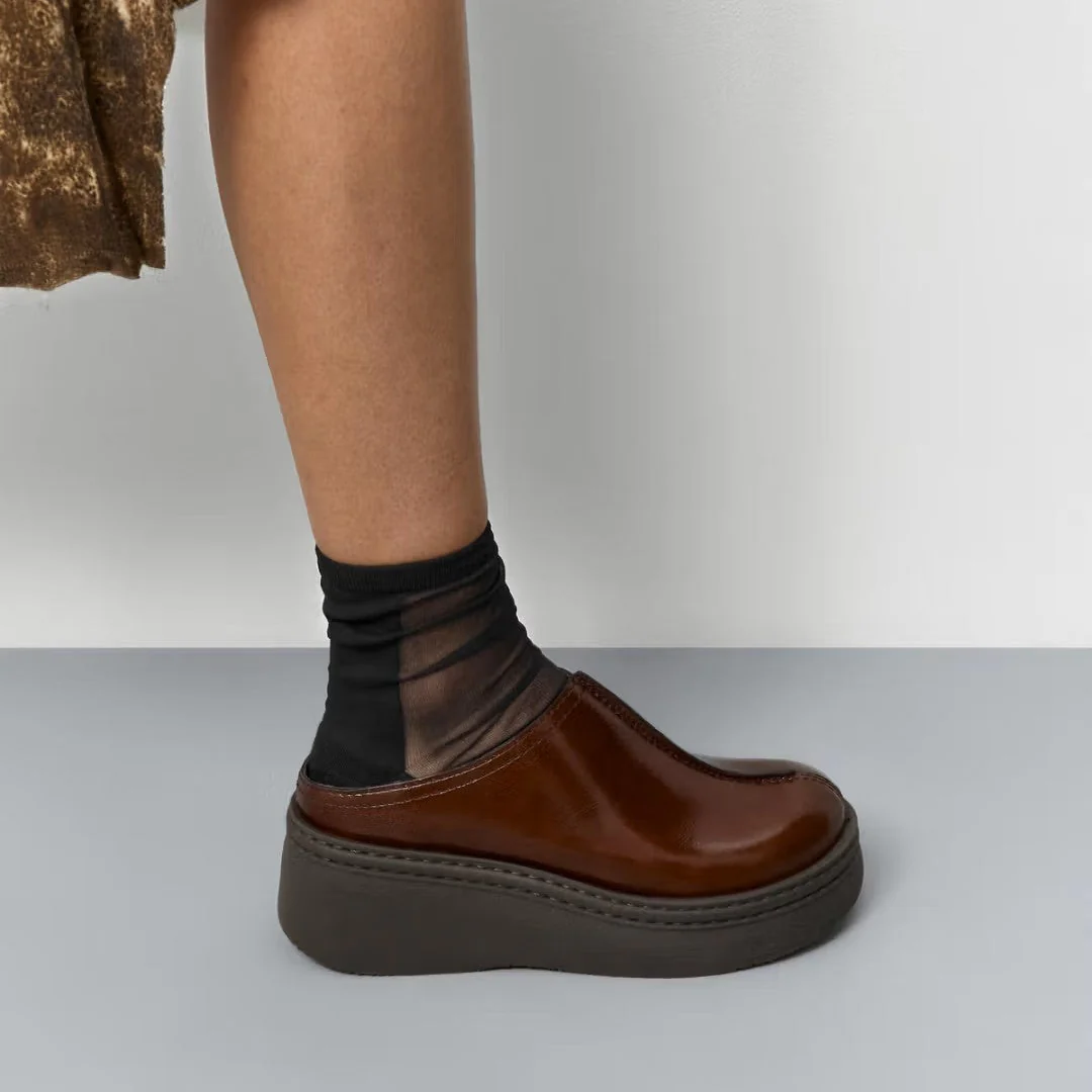 MIISTA Mego Dark Brown Mules