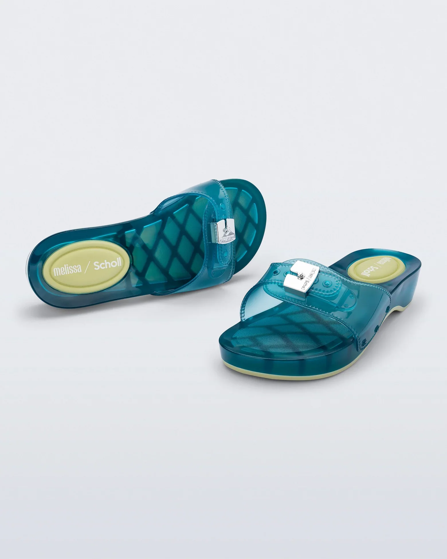 MELISSA PESCURA HEEL AND SCHOLL TRANS BLUE - Image 2