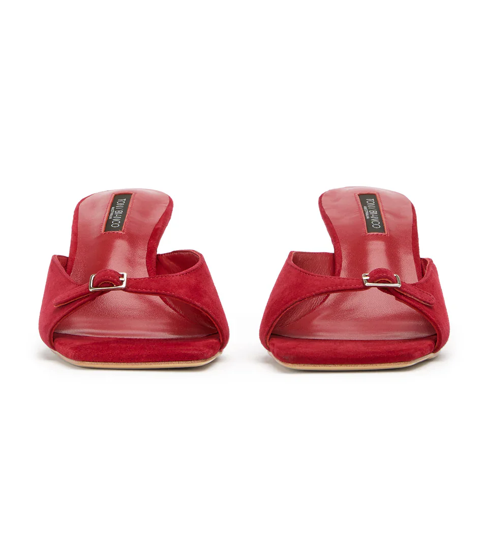 TONY BIANCO RADA SCARLETT SUEDE HEELS - Image 4
