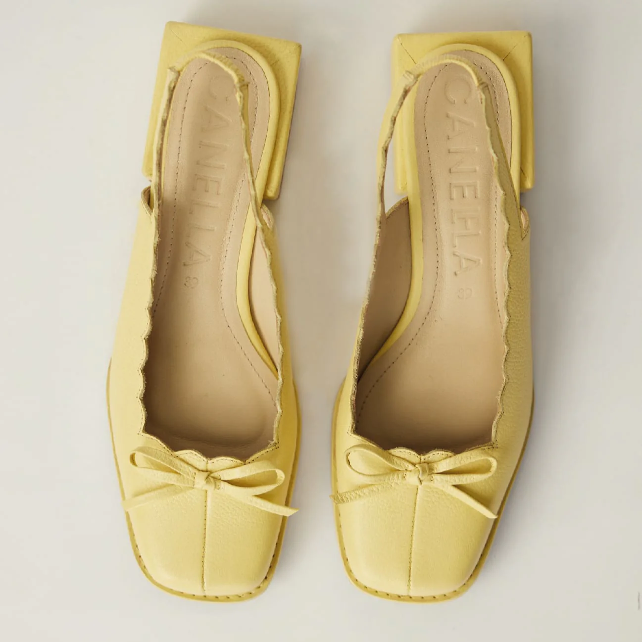 CANELLA YELLOW ORIGIN SLINGBACK SANDALS