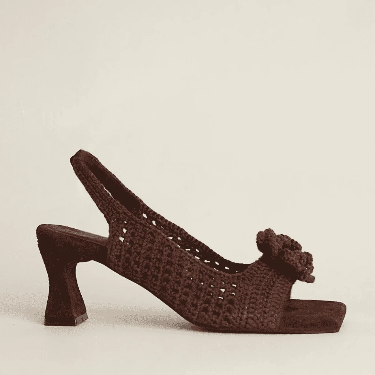 CANELLA TACOS TEJIDOS WOVEN HEELS BROWN - Image 2