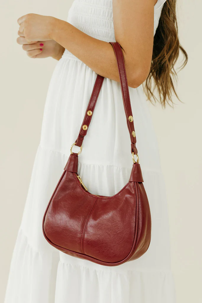 VEGAN SLOUCH SHOULDER-RED - Image 2