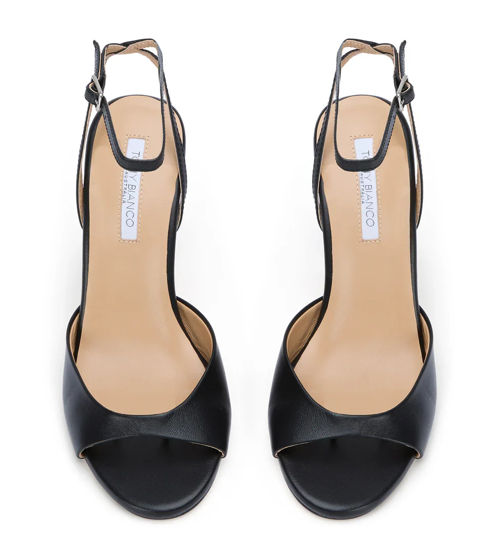 TONY BIANCO VIOLET HEELS IN BLACK NAPPA - Image 2