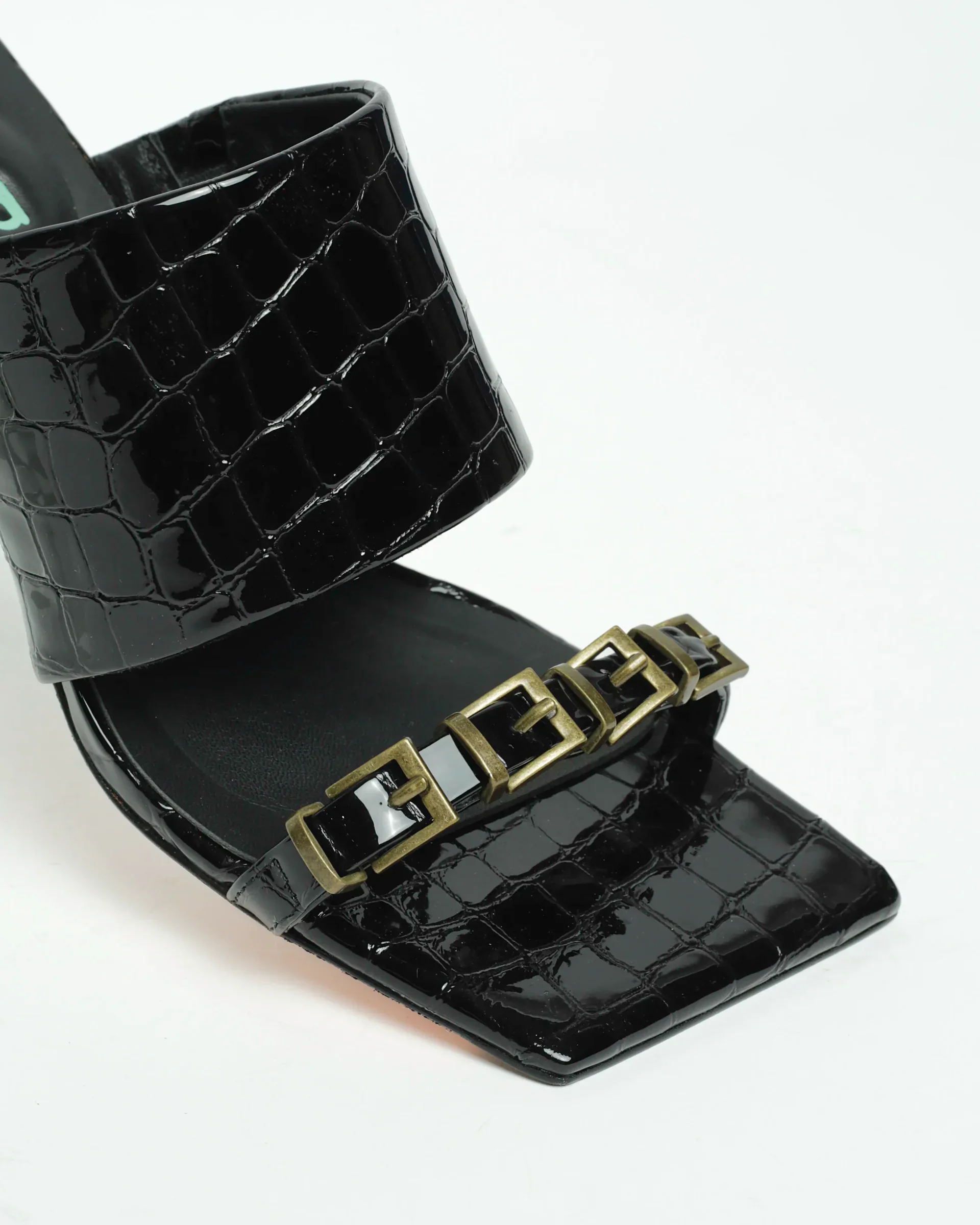 SADI.LOVE YOOMI BLACK CROC SANDAL - Image 4