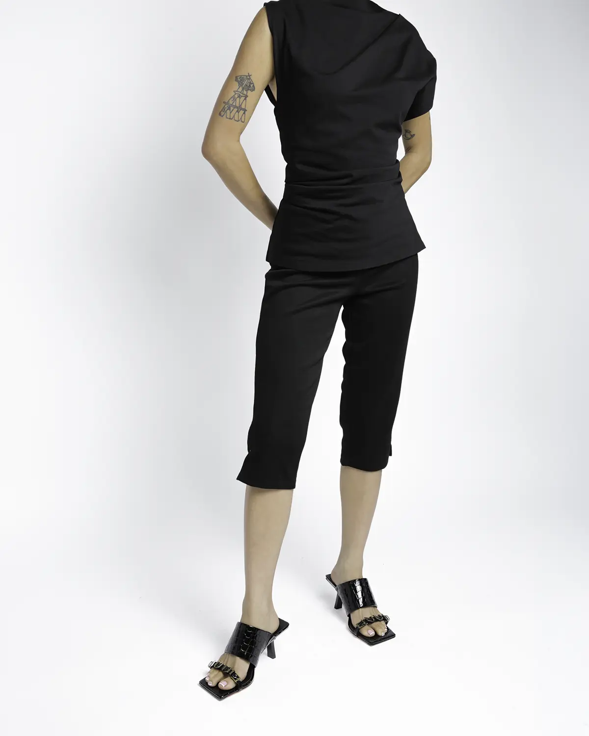 SADI.LOVE YOOMI BLACK CROC SANDAL - Image 6